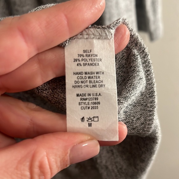 Heather grey float baby doll long sleeve dress - Picture 7 of 7